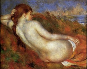 Reclining Nude   (Pierre Auguste Renoir   1883)