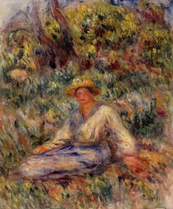 Woman in armchair