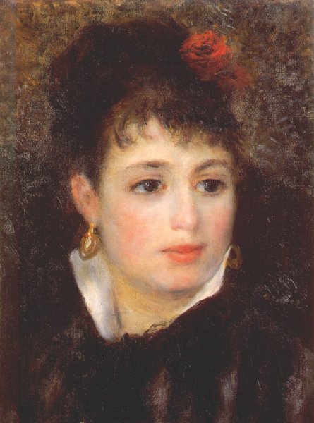 Woman with a rose in her hair