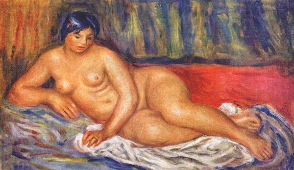 Nude girl reclining