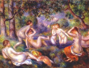 Bathers in the forest