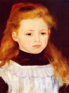 Little Girl With A Red Hair Knot