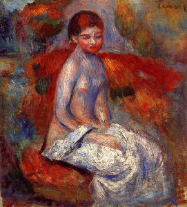 Nude Seated On A Sofa