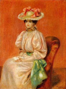 Seated Young Girl With Hat