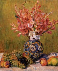 Still Life   Pomegranate  Figs And Apples