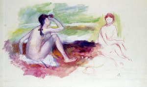 Two Bathers In A Landscape