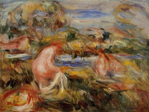 Two Bathers In A Landscape