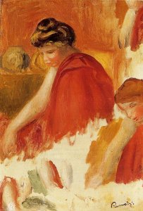 Two Women In Red Robes