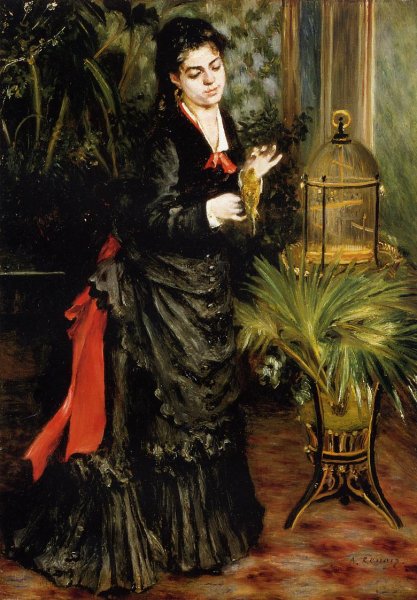 Woman With A Parrot Aka Henriette Darras