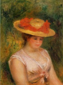 Young Woman In A Straw Hat3