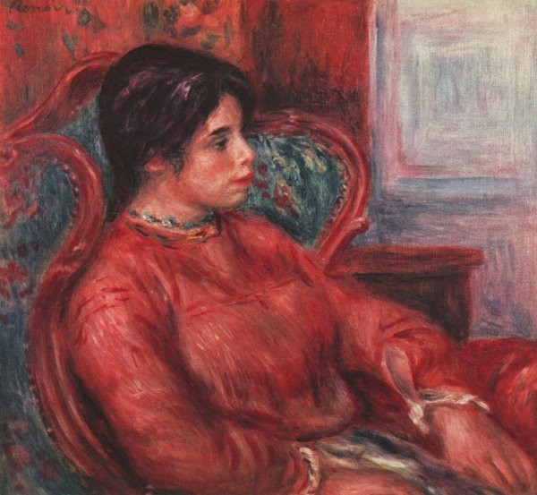 Woman in armchair