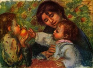 Portrait of Jean Renoir and Gabrielle with their child