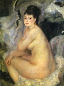 Nude Seated In A Landscape