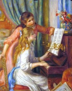 Two Young Girls at the Piano