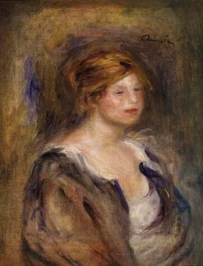 Jeune Fille En Bleu (Tete De Femme Blonde)