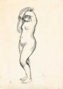 Jeune Femme Nue Aux Bras Leves