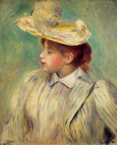 Young Woman In A Straw Hat