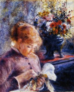 Young Woman Sewing