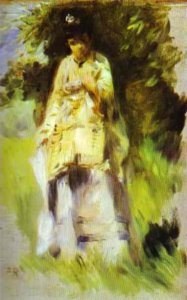 Woman Standing by a Tree