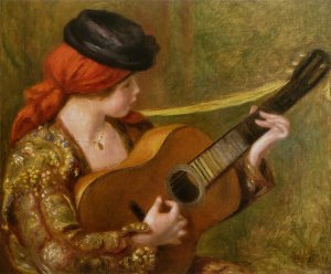 Young Spanish Woman with a Guitar